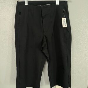 old navy extra high rise capri secret smooth pockets black size 2 Petite